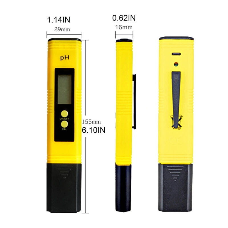 

Pocket Size PH Tester Large LCD Display PH Meter Pen Typ Accuracy 0.01 Aquarium K0AA
