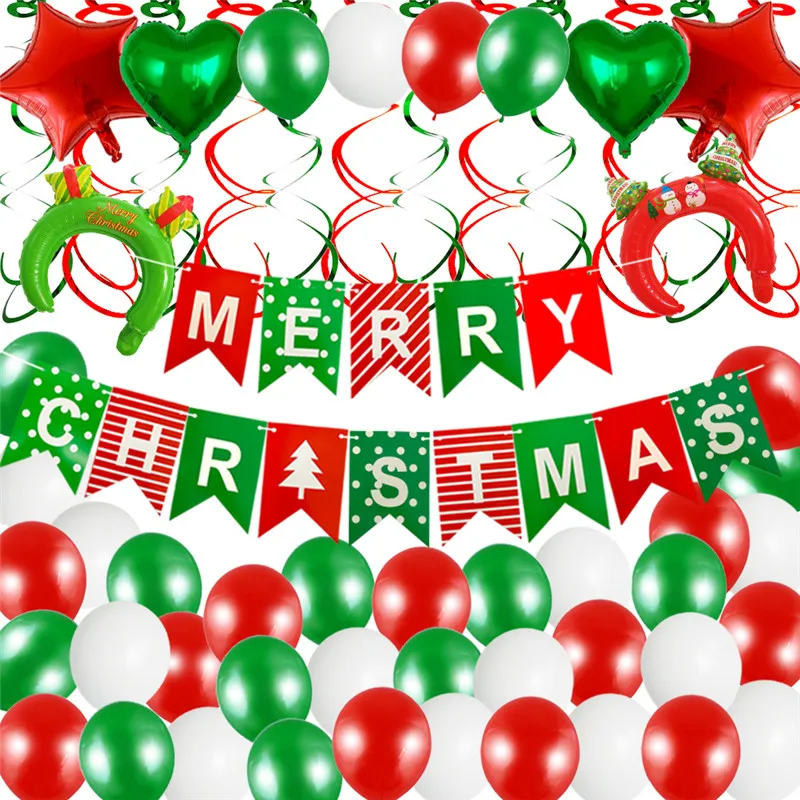 12 дюймов веселые рождественские воздушные шары набор алюминиевых пленочных