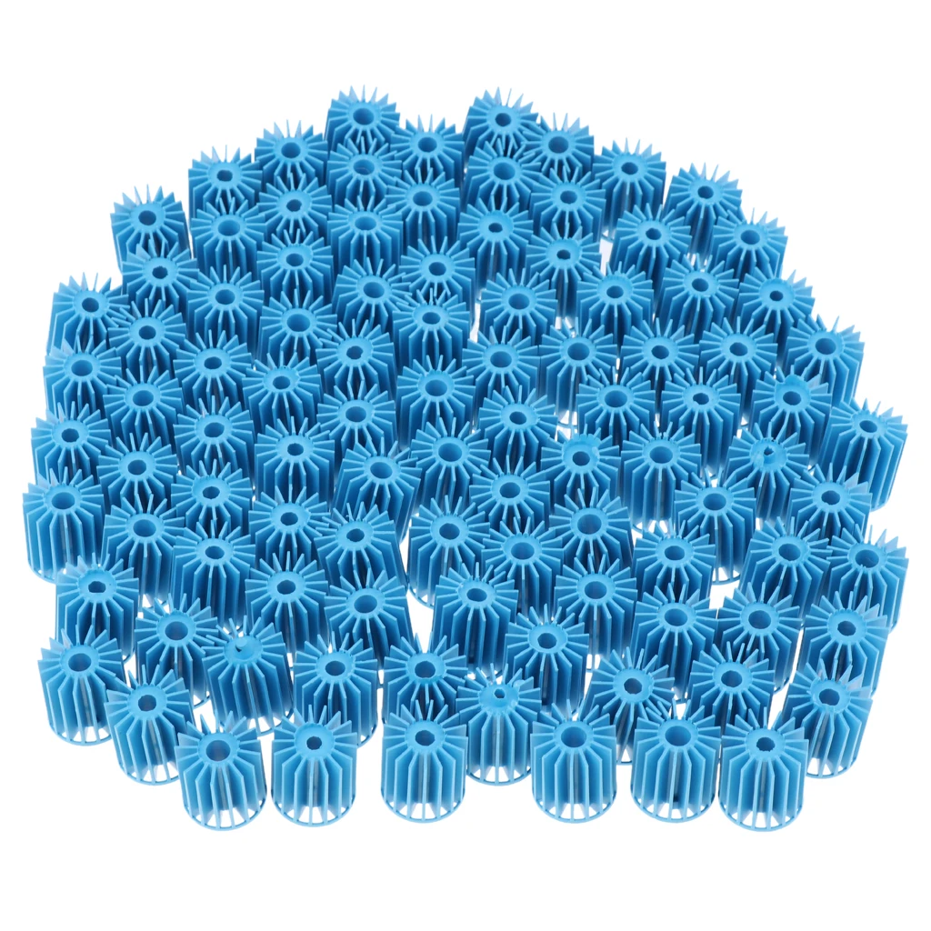 

100 шт. синий фильтрации аквариума фильтры небольшой био-шарики медиа-15 мм