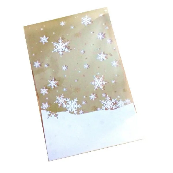 

50pcs/lot Plastic Bag Cookie Bag Candy Bag snowflakes packaging cookie bags biscuits bags candy package Shipped Within 24H