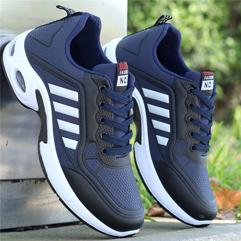 

Men White Shoes Air Cushion Sneakers Breathable Outdoor Walking Sport Shoes For Male Lace-up Casual Shoes Bubble Men Footwear