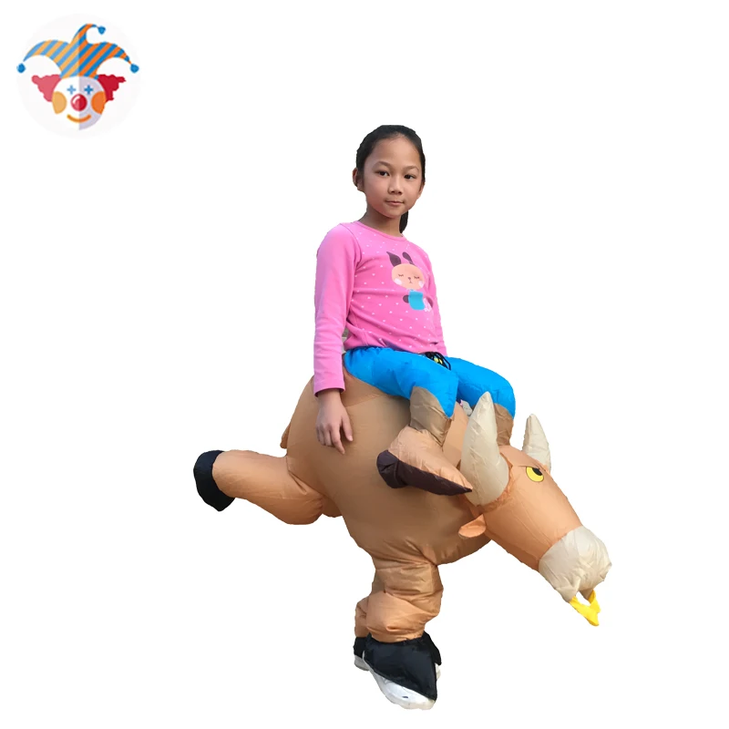 Взрослый надувной комбинезон бык животное езда Хэллоуин Удар вверх костюм для