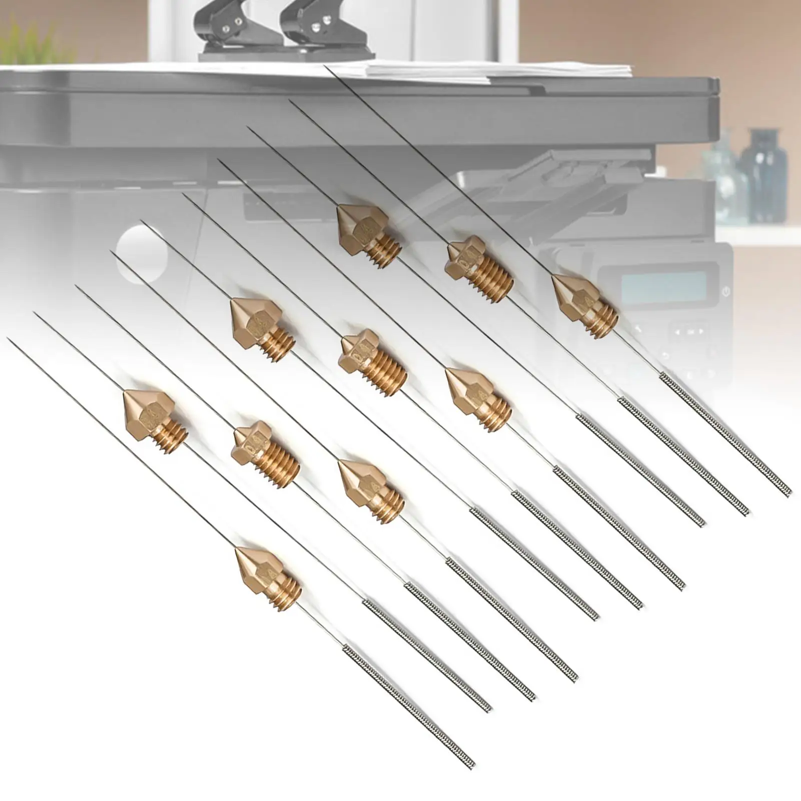 

10Pcs/Set Nozzle Cleaning Needle Stainless Steel Flexible Cleaning Tool 0.4mm Needle for Nozzle 3D Printer Accessories