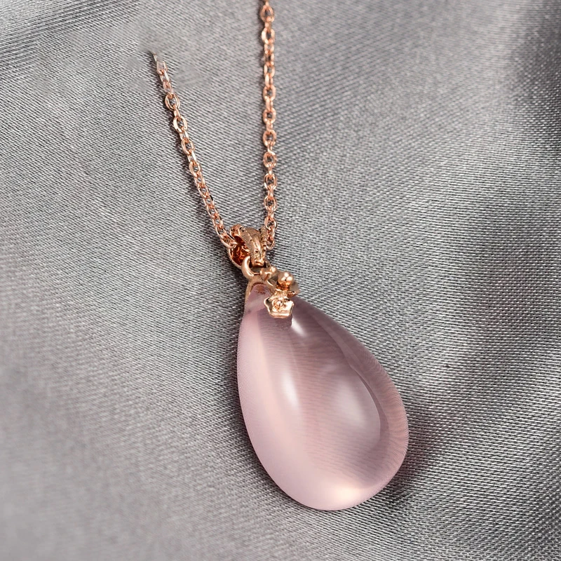 SLFD натуральный Гибискус камень 18K кулон из чистого золота настоящий AU 750 солидное