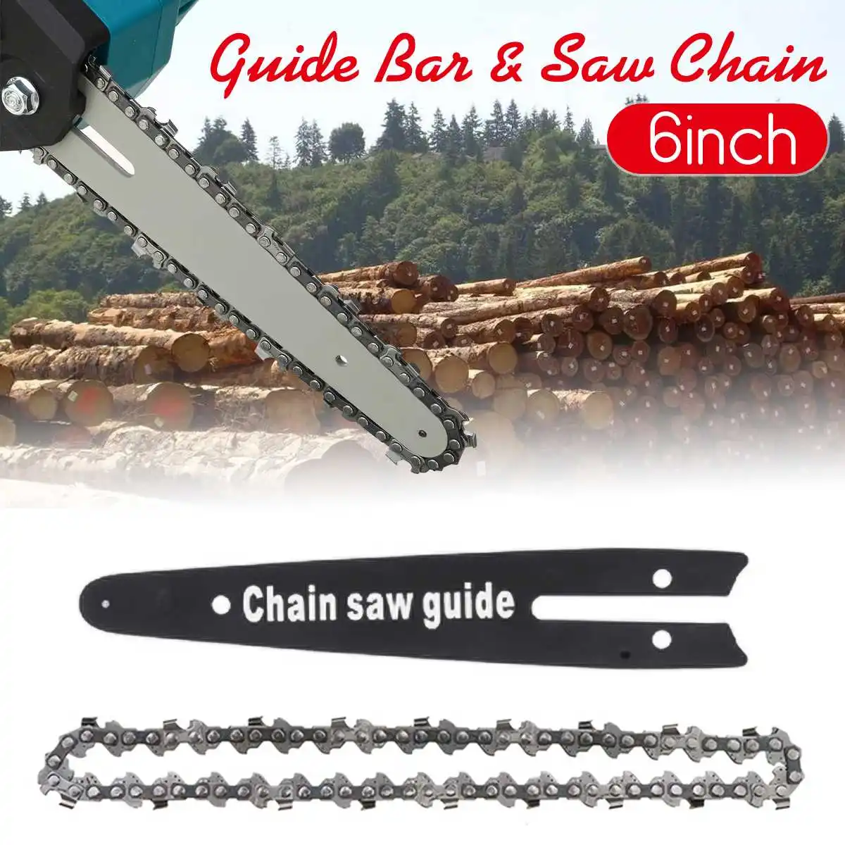 

6-дюймовые цепные направляющие, электрические цепи и направляющие, используемые для лесозаготовки и обрезки