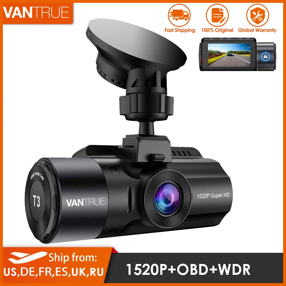 

Venture T3 Car DVR Dash Cam 4K FHD 1520P Recording Car Camera GPS OBD Night Vision WDR G-sensor Motion Detection Dashcam