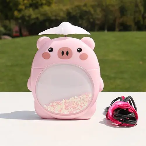 Pink Pig USB вентилятор свадебные подарки для гостей персонализированный подарок для шеи вентилятор Hands Free сувениры свадебные сувениры юбилей подарок для подруги - Цвет: Pink Pig