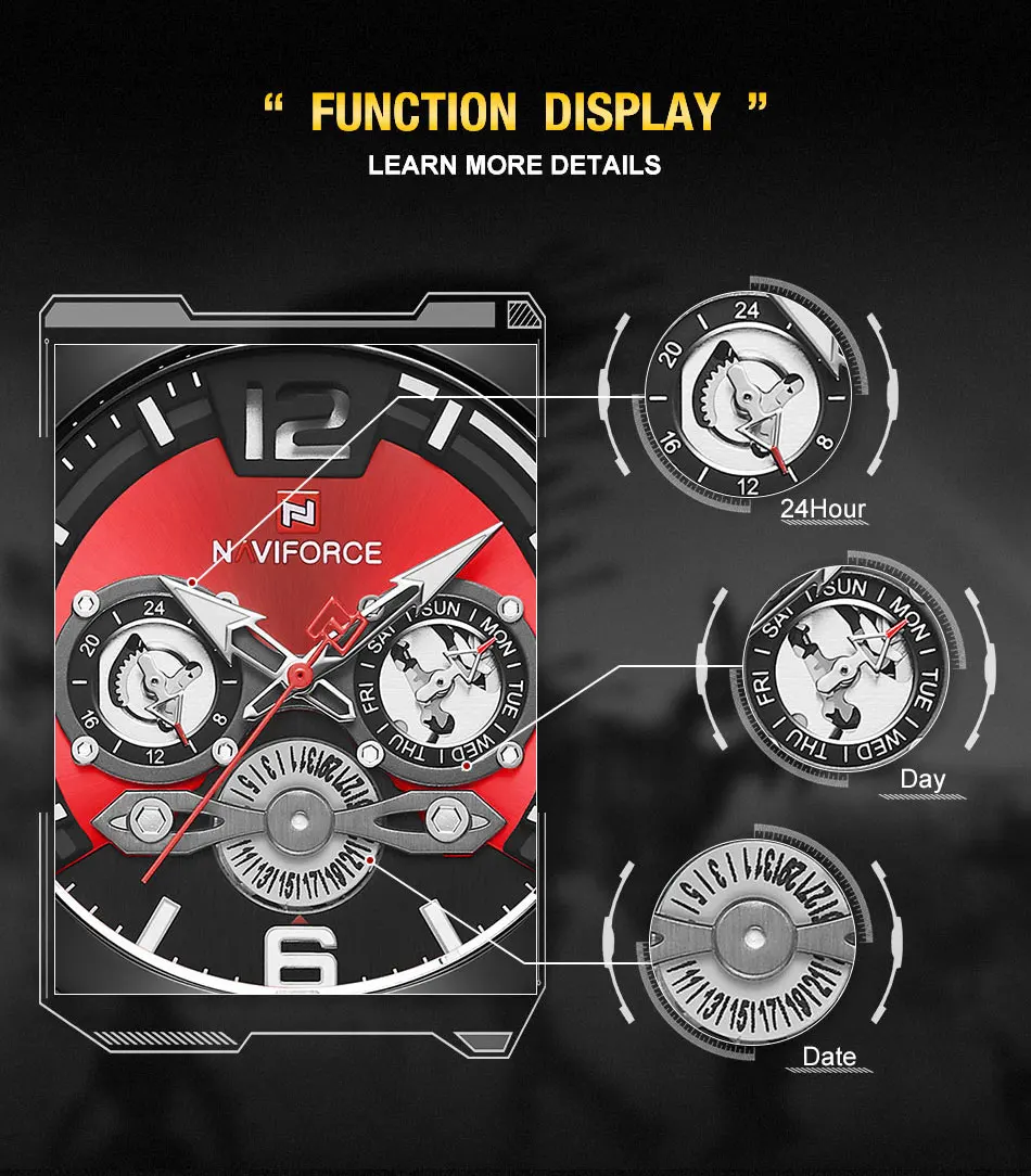 Брендовые Роскошные мужские часы NAVIFORCE модные кожаные кварцевые часы военные спортивные наручные часы с хронографом Relogio Masculino