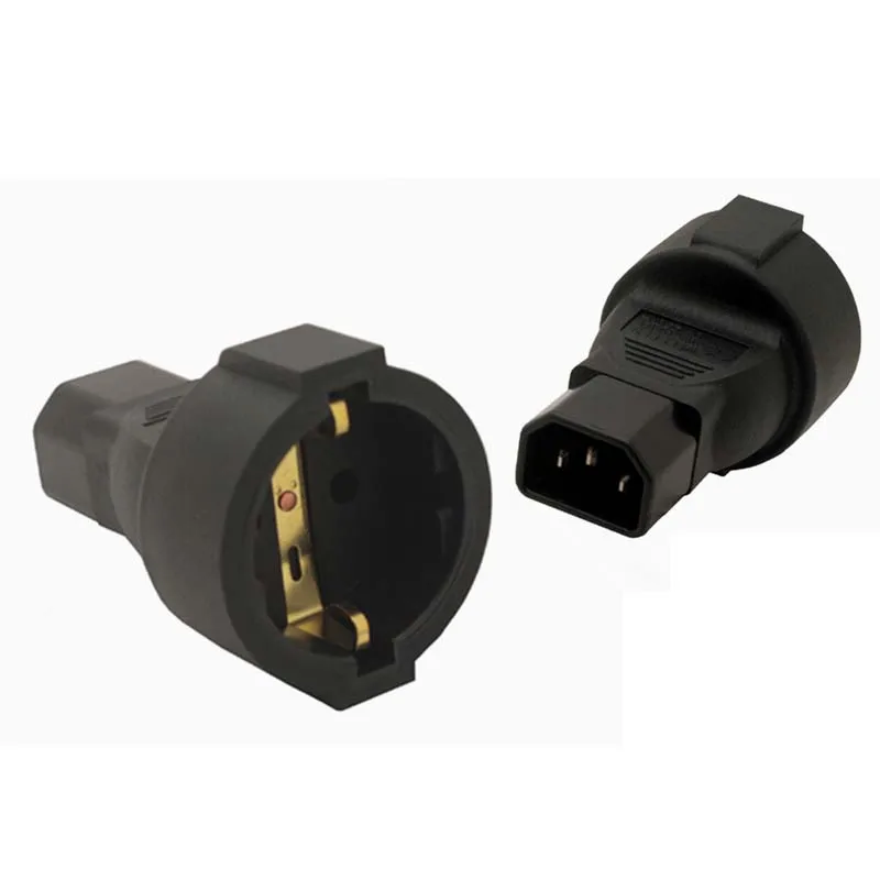 

10 шт. C14 ЕС Германия Франция вилка с преобразователем переменного тока UPS блок питания IEC 320 C14 в CEE 7/7 Европейский немецкий Женский адаптер пит...