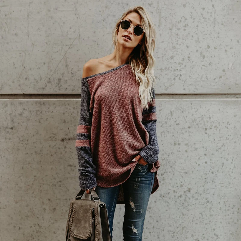 Женские пуловеры больших размеров трендовые топы сексуальный свитер с