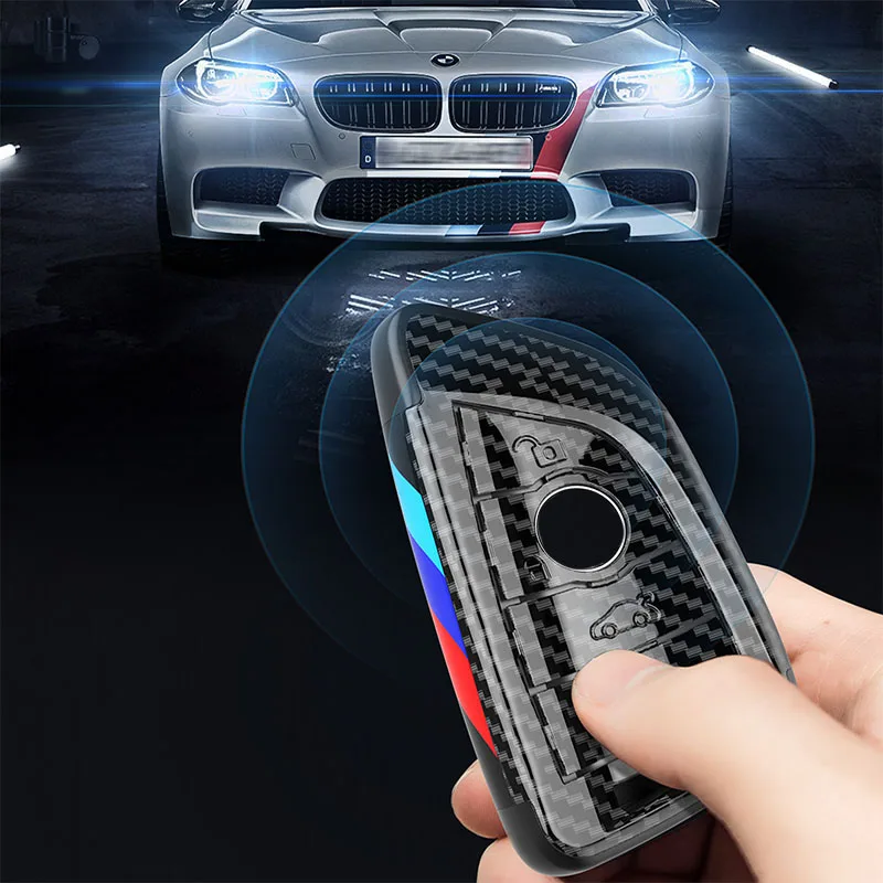

Carbon Fiber Car Remote Key Case Cover Shell Fob For BMW X3 X5 X6 F30 F34 E60 E90 F10 E34 E36 F20 G30 F15 F16 1 2 3 4 5 7 Series