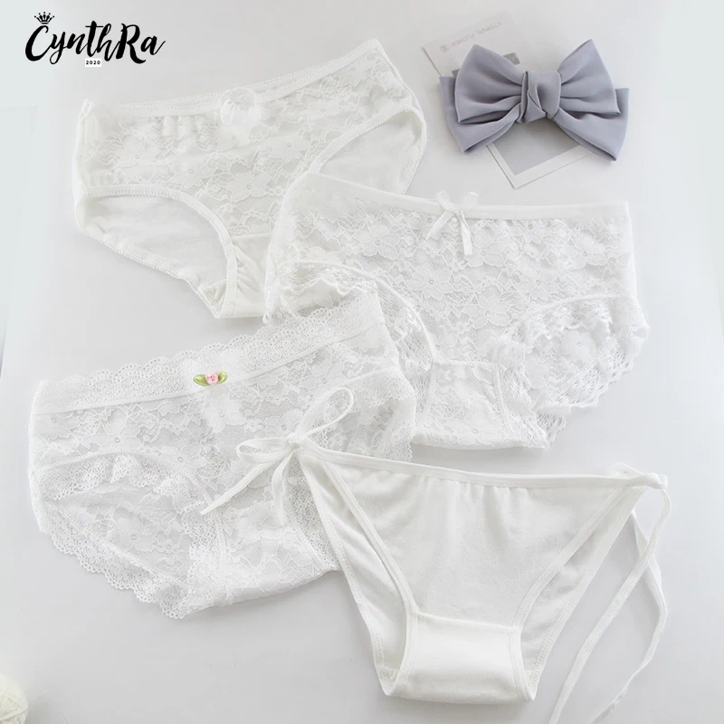 CYNTHRA нижнее белье женское с низкой талией 4 комплекта из 3 шнурков 1 хлопок на