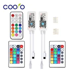 Миниатюрный пульт дистанционного управления для светодиодных лент RGBRGBW, Wi-Fi, 12 В постоянного тока, 21 клавиша, ИК, 24 клавиши, для RGB  RGBW