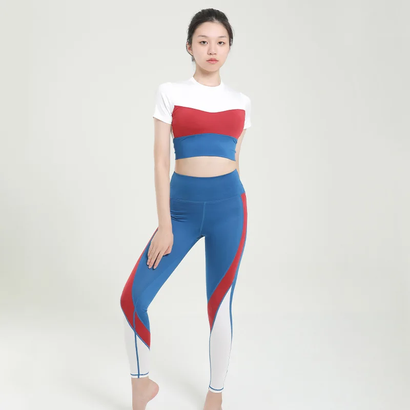 Набор для йоги спортивный комплект из 2 предметов одежда тренировок женский