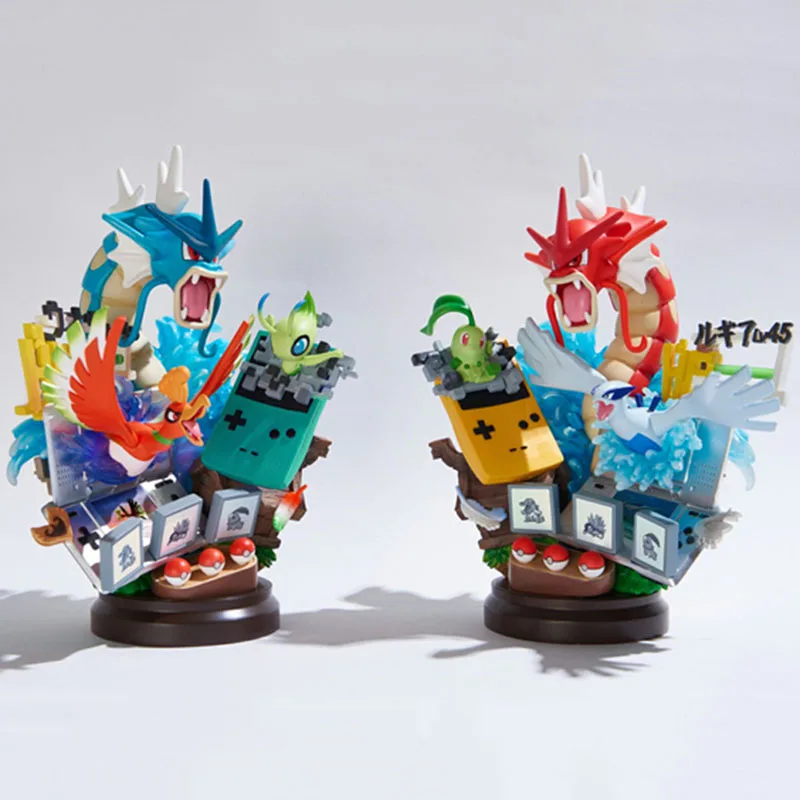 Аниме Gameboy Gyarados Ho-Oh Celebi Chikorita Lugia экшн-фигурка игрушки Dreamlike pkm Фигурка Статуя из смолы коллекция подарки