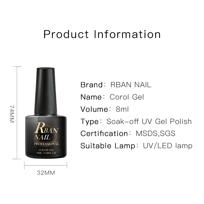 RBAN NAIL 8ml Pure Color Nail Gel Matte Blooming Effect UV Lacquer Semi-permanent Long Lasting Sock Off Polish | Красота и здоровье