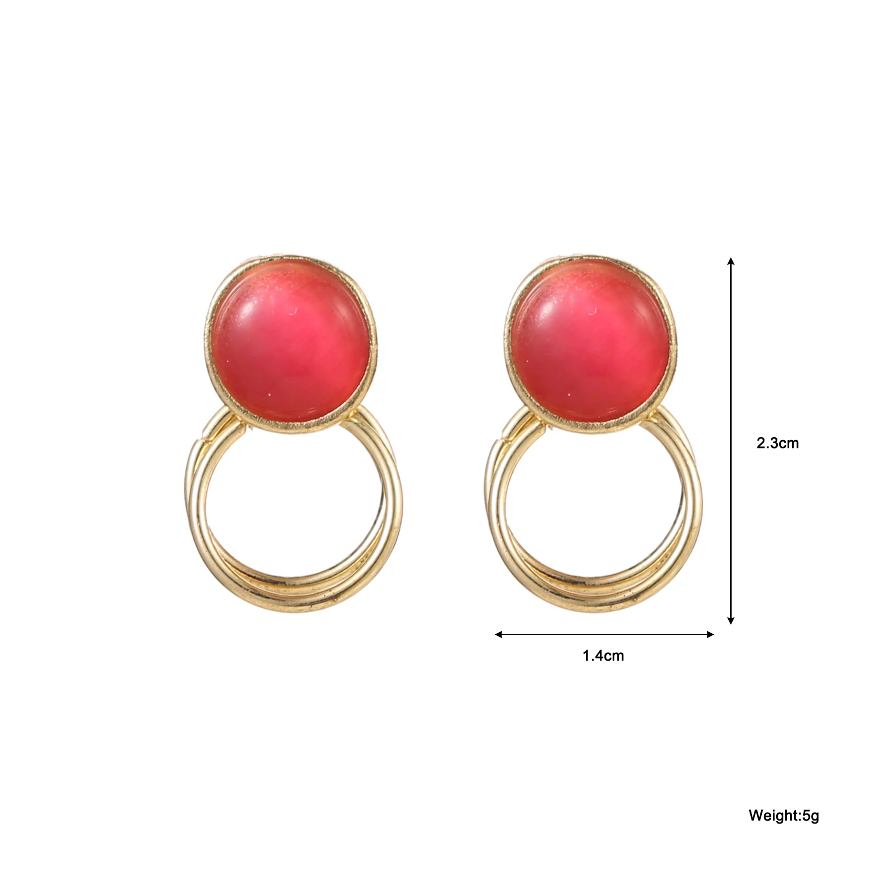 Женские акриловые серьги-гвоздики маленькие металлические серьги карамельных