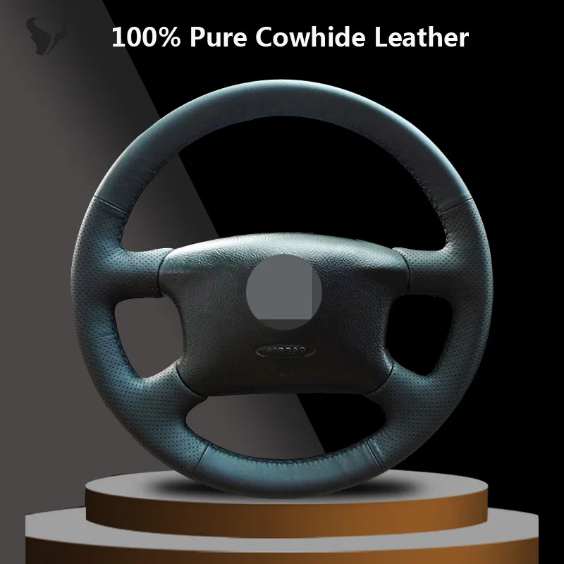 Чехол на руль из натуральной кожи для Volkswagen Passat B5 VW Golf 4