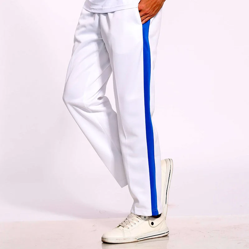 Брюки мужские шелковые в полоску Повседневные базовые штаны тонкие дышащие