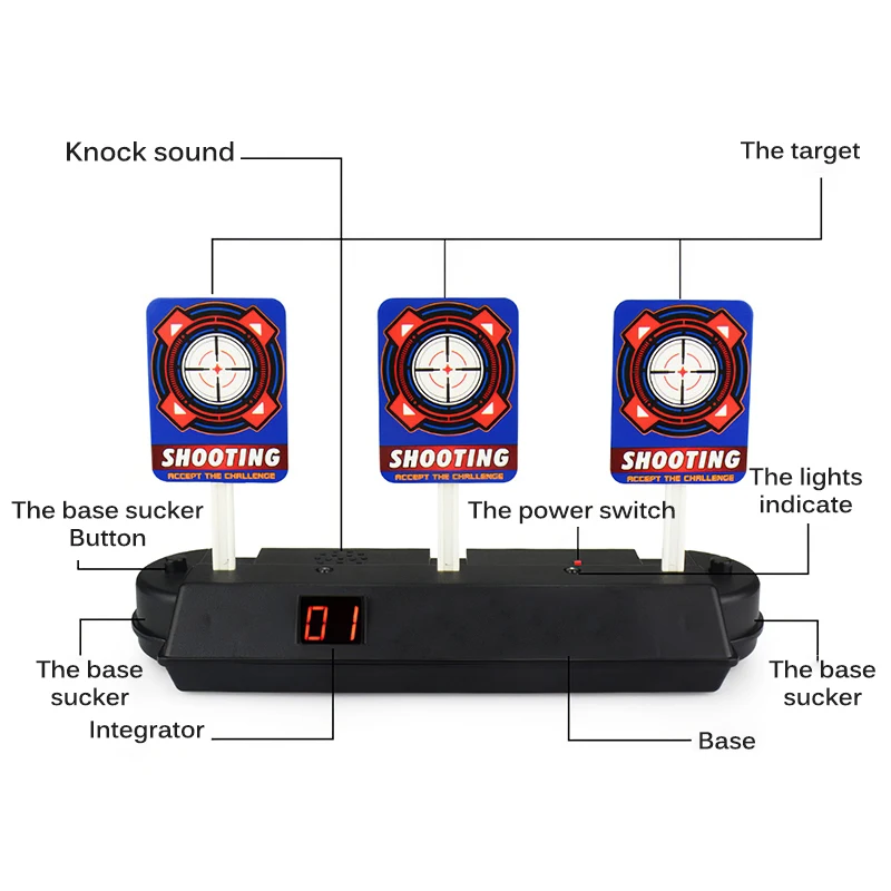 

Outdoor Fun Scoring Target Sport Toy For Nerf Gun Accessories Toys Auto Reset Electric Target Accessories Kids Children Gifts