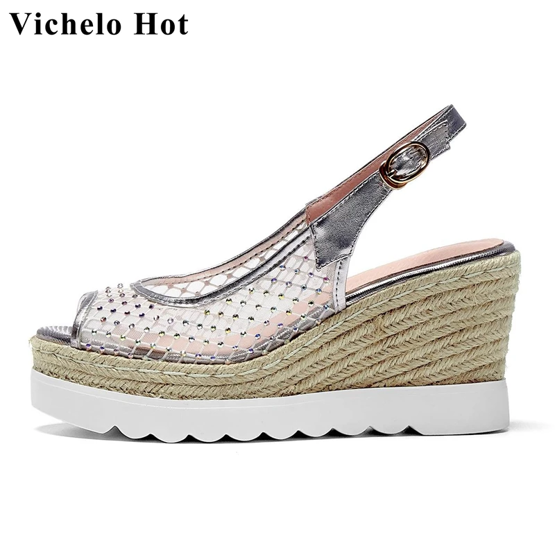 Vichelo Популярные 2020 superstar порекомендуемые сетчатые стразы из коровьей кожи