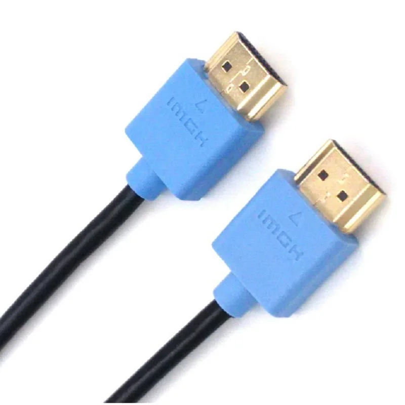 Совместимому с HDMI кабель 24 карат Позолоченные тонкий квадратным носком версии 2 0