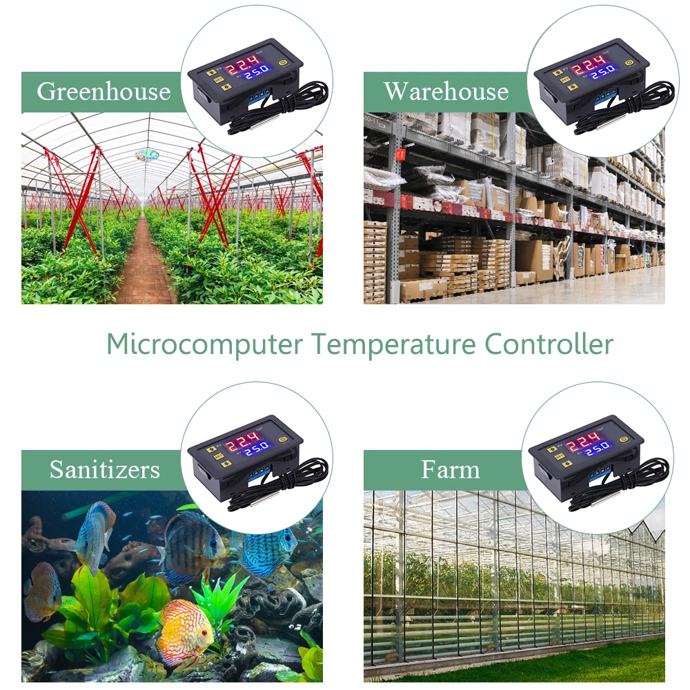 Цифровой светодиодный термостат W3230 регулятор температуры постоянного тока 12 В 24