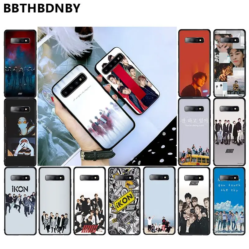 Чехол для телефона IKON Kpop Черный Мягкий чехол samsung S10 S9 plus S6 edge S7edge S8plus