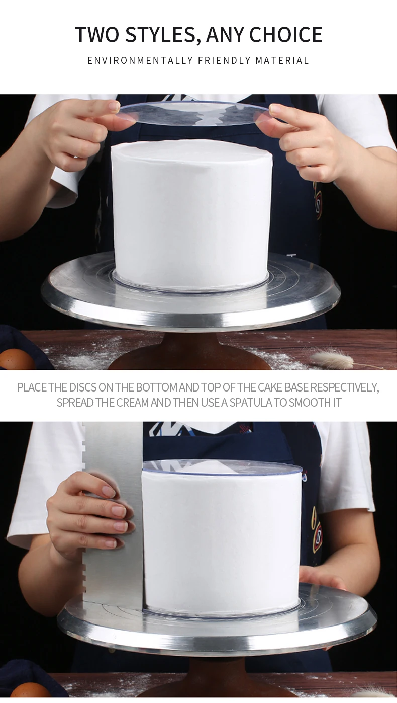 Акриловый скребок для торта сглаживающий Регулируемый шпатели мастики края крем