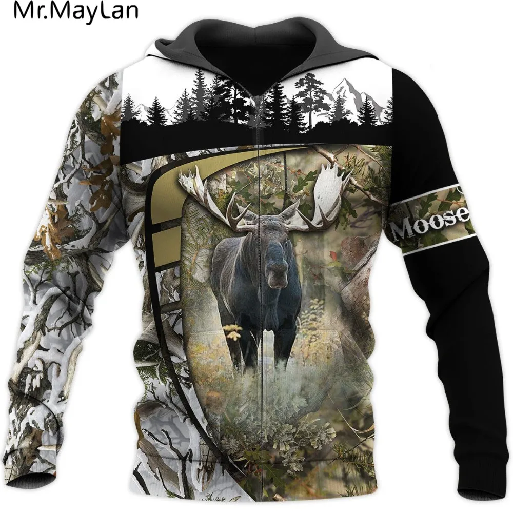 

Custom Amazing Moose Hunting 3D Print Hoodies men/women Harajuku Fashion Hooded Sweatshirt Autumn Hoody Casual streetwear hoodie