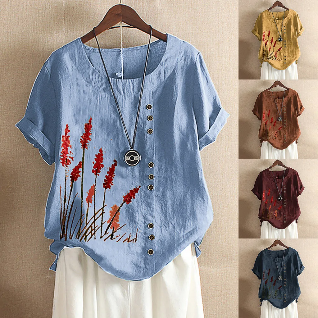 Женская летняя блузка с вышивкой элегантная льняная коротким рукавом и