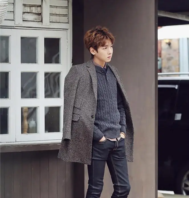 Zogaa 2019 новое зимнее британское Ретро клетчатое шерстяное пальто с открытыми