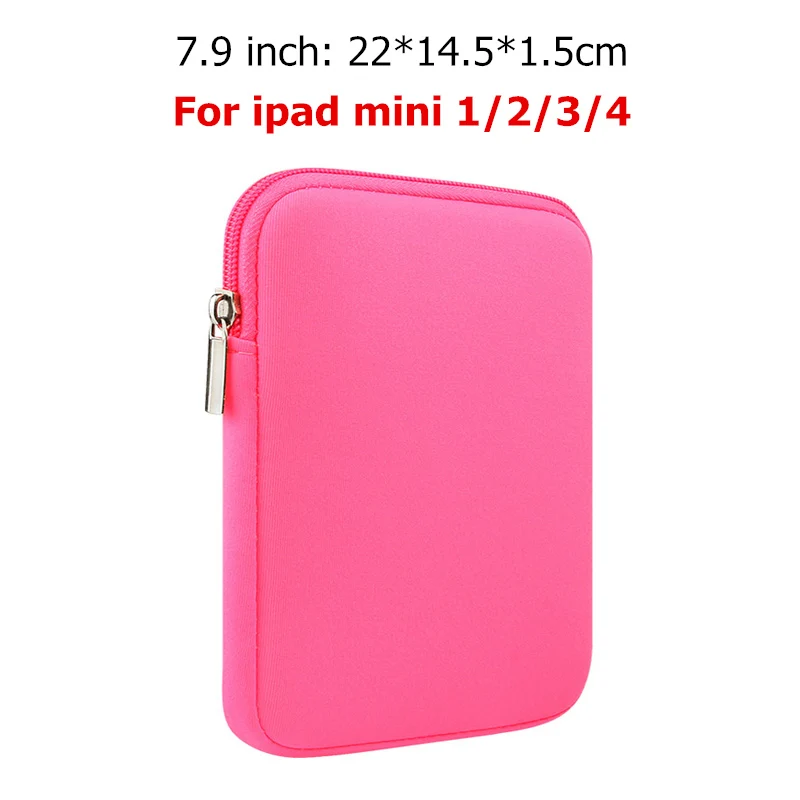 7.9 inch Rose red Чехол для планшета с рукавом для нового iPad 9,7 дюймов мягкий чехол для планшета для iPad Air 2/1 Pro 9,7 сумка для iPad Mini - Цвет: 7.9 inch Rose red