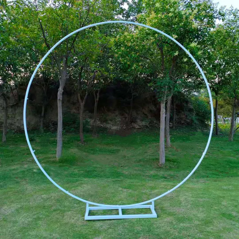 Circle Wedding Arch Background Wrought Iron Shelf Decorative Props DIY Round Party Background Shelf Flower with Frame moon arch