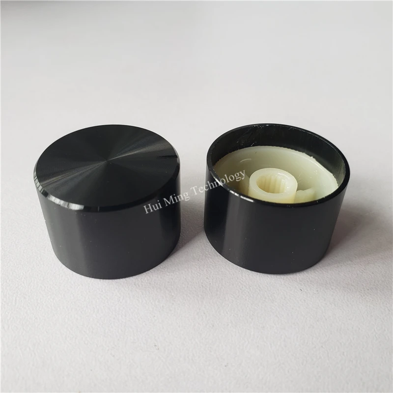 8 шт. алюминиевая пластиковая ручка потенциометра 26*17*6 мм черный серебристый