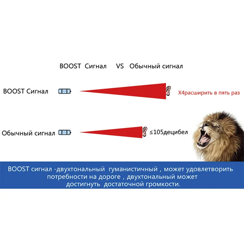 Автомобильный гудок 12 в BOOST 163 автомобильные аксессуары двойной звук