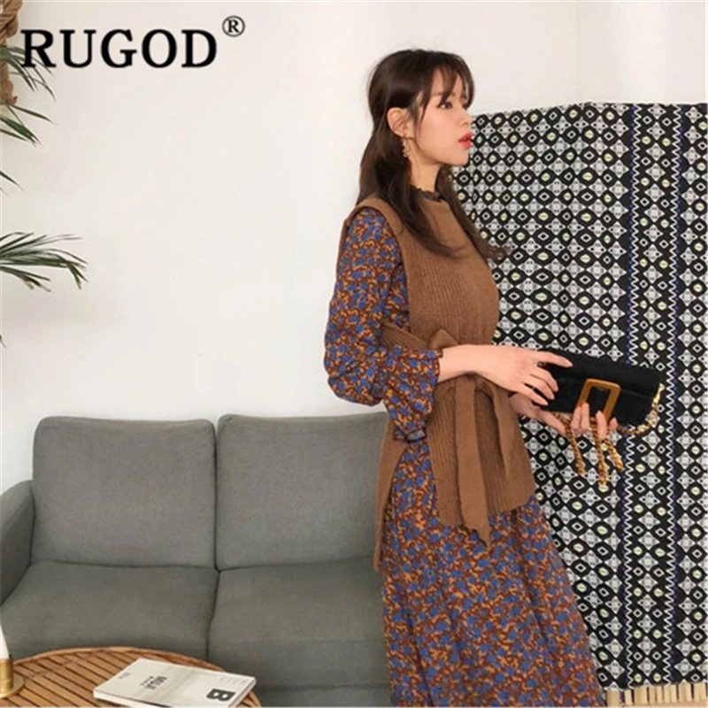 RUGOD 2019 новый осенний однотонный жилет для женщин с круглым вырезом без рукавов со