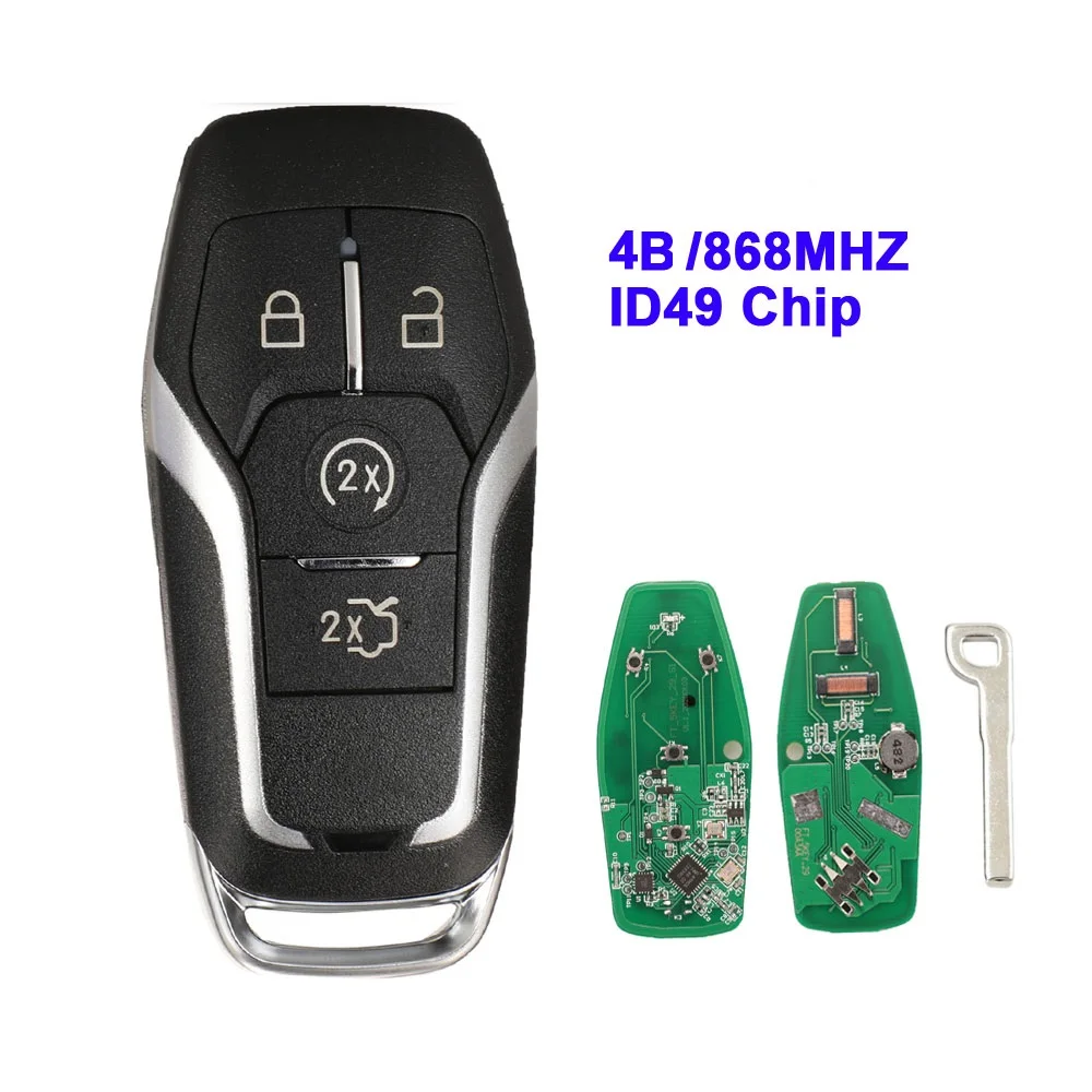 868 МГц ID49 Флип Дистанционное управление ключи для Ford F-150 F-250 350 450 550 Ranger Mondeo Galaxy 4BTN