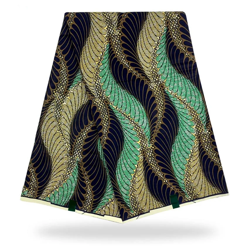 

New 100% Cotton Wax Africa Real African 6 Yards/lot Latest Wax Veritable Batik Print Fabric For Women Party Dress Sewing f112-15