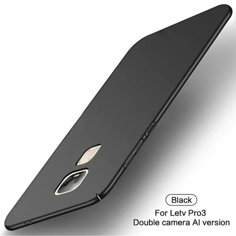 Чехол для LeTV LeEco Le Pro 3 Pro3 с двумя камерами AI Edition 360 Жесткий PC матовый пластиковый тонкий чехол для LE LEX650 X650 X651 чехол - Цвет: Черный