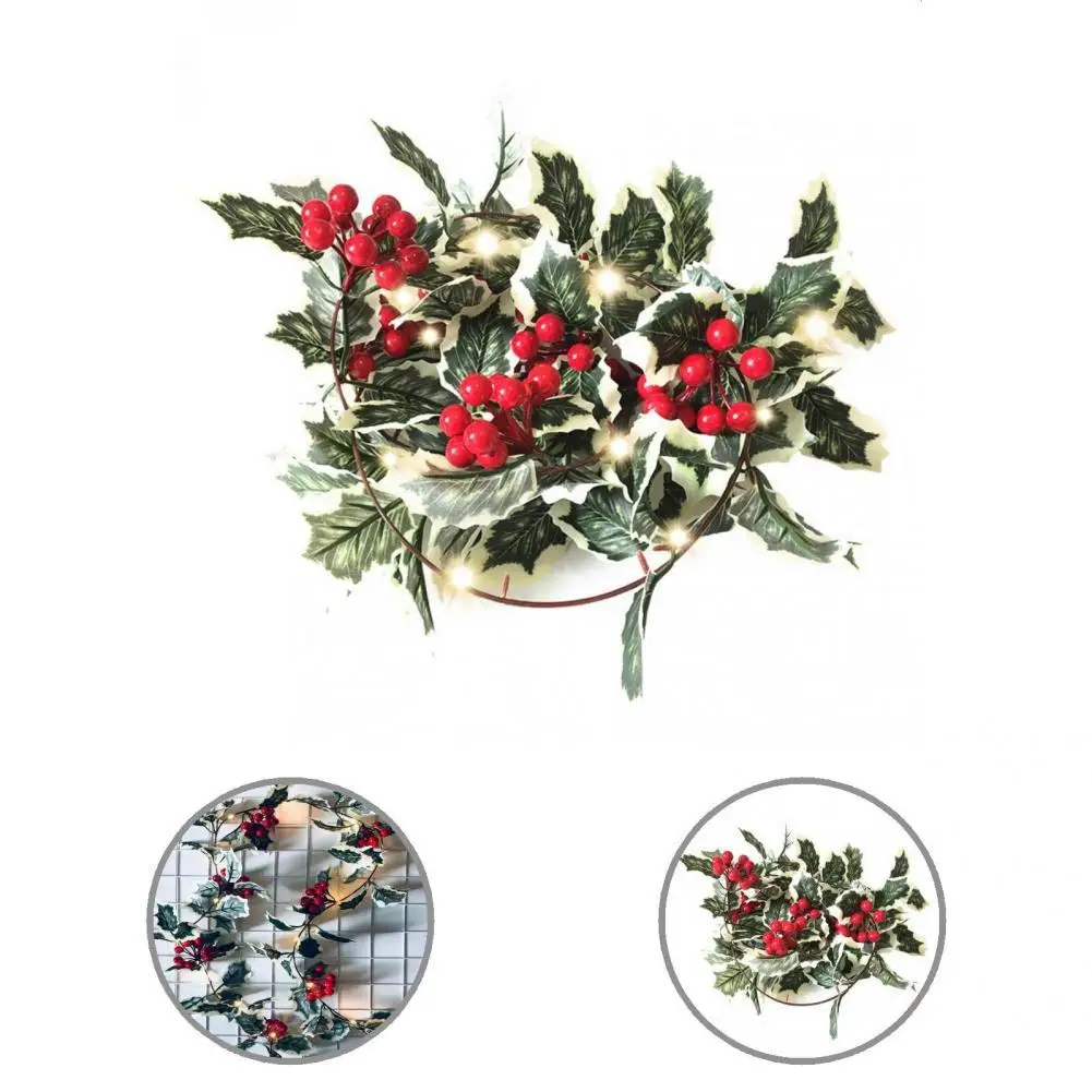 

Гирлянда с пластикосветодиодный Ной подсветкой, портативная Энергосберегающая светодиодная гирлянсветильник с красными фруктами