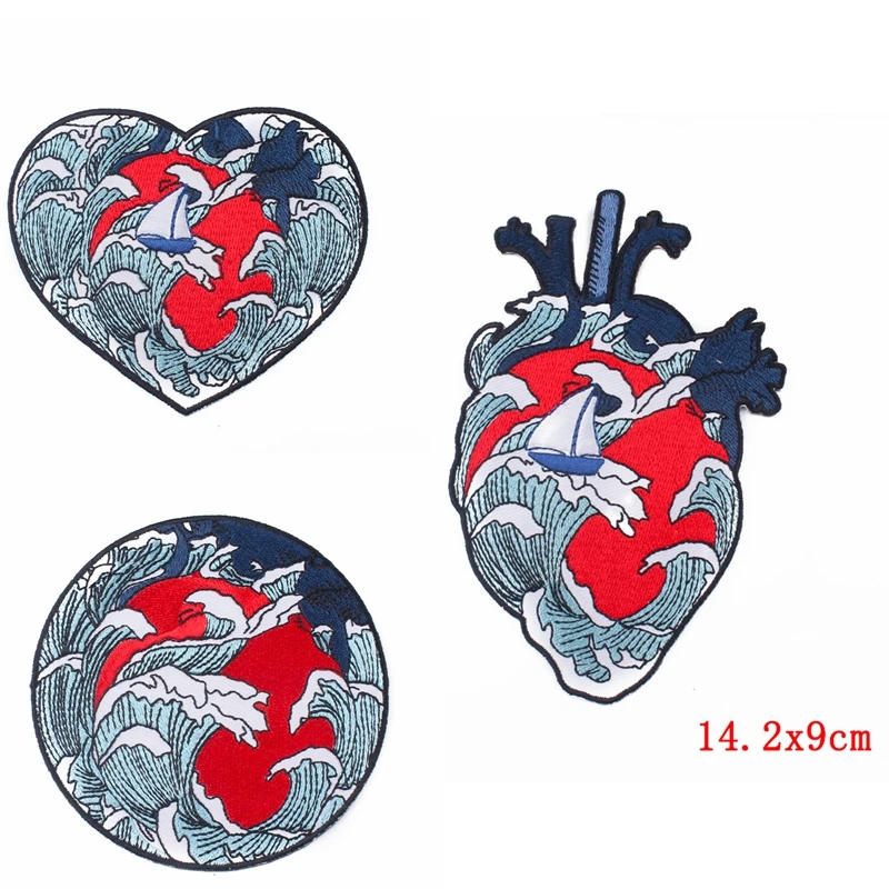 Сделай Сам панк стиль патч Дешевые хиппи вышитые значки нашивки Холодное сердце