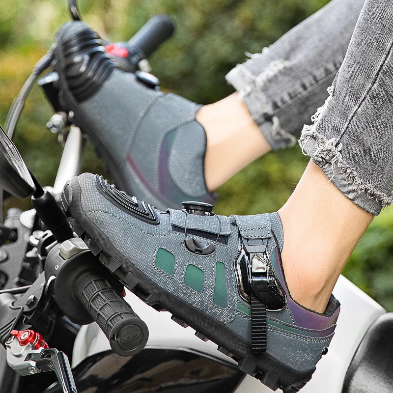 Новинка мотоциклетная обувь мужская оригинального дизайна модная трендовая