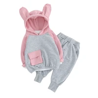 new spring autumn baby girls clothes suits children fashion cartoon hooded t shirt pants 2 piece set kids toddler sport clothing