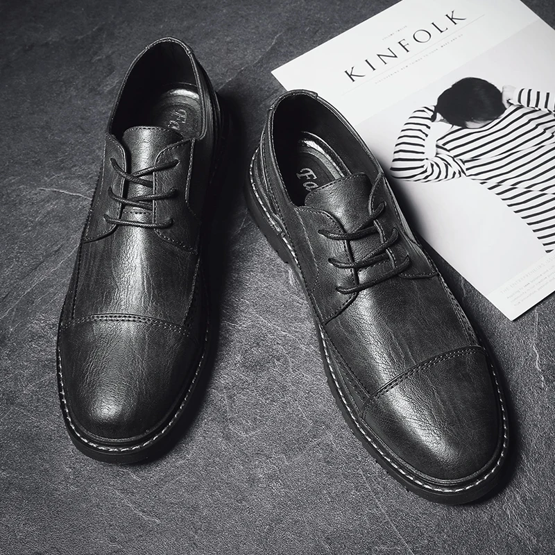 Кроссовки мужские из натуральной кожи повседневная обувь лоферы трендовые