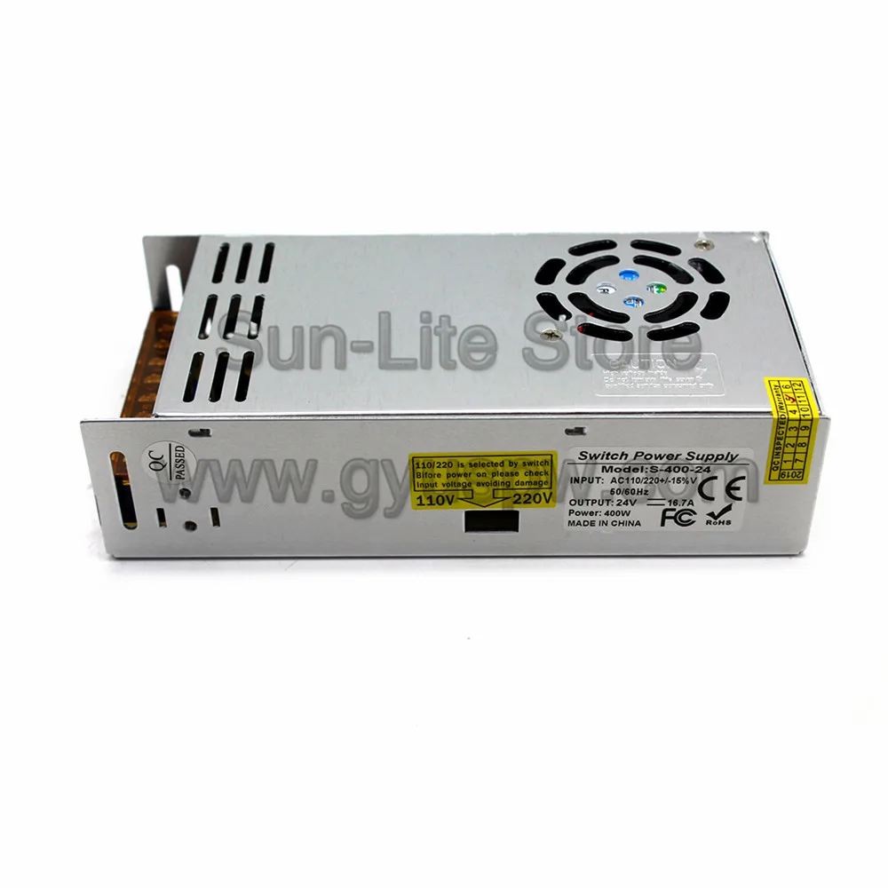 24V DC источник питания трансформатор драйвера 110v 220v AC к DC24V 16.7A 400W одиночный выход