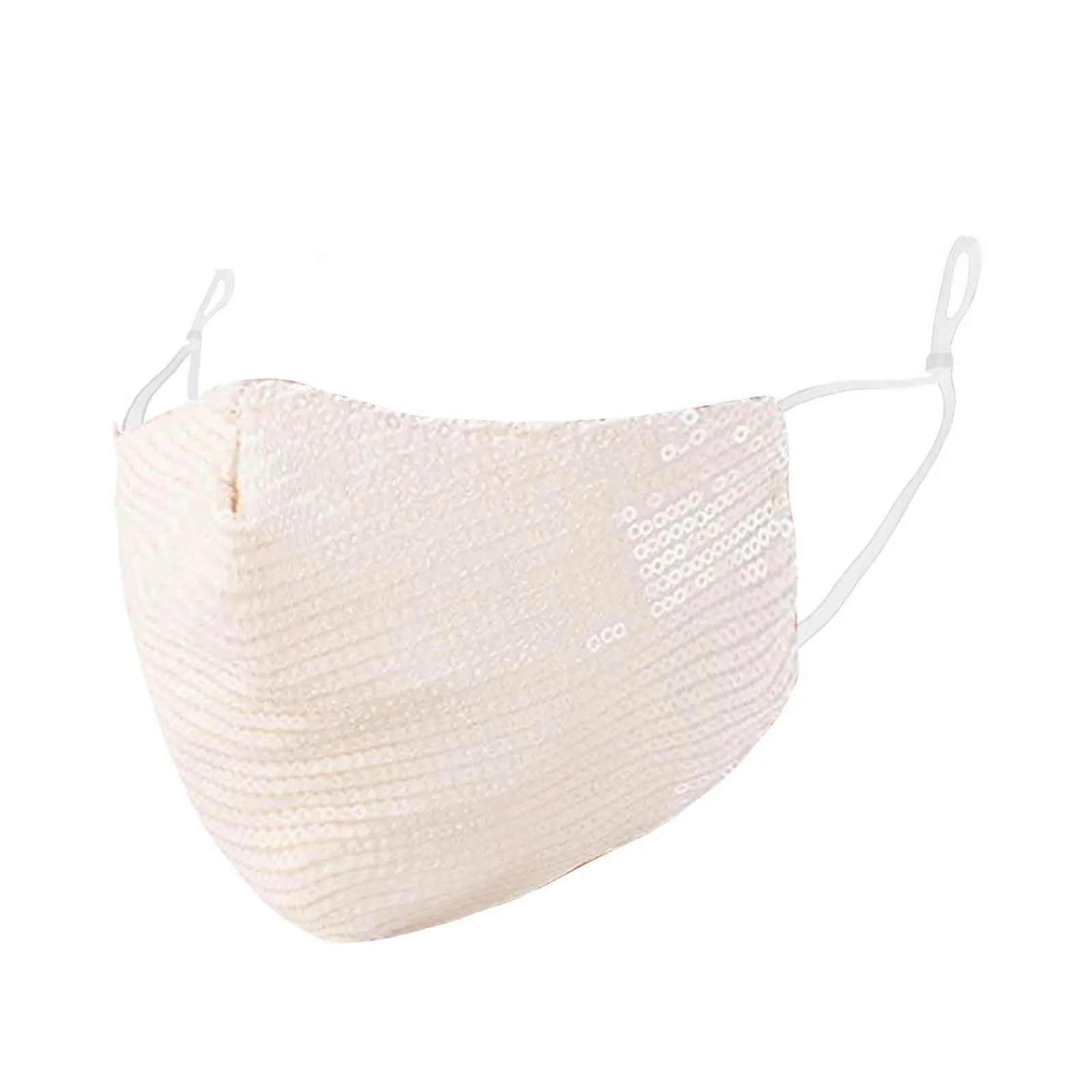 

1PC Women Sequins Cotton Mask Washable Breathable Mask Festival Mask Insert gasket sequins to color the mask Mask protection