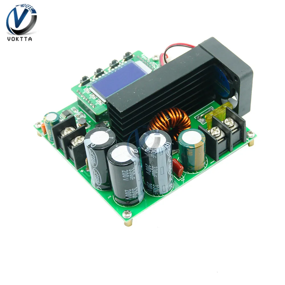BST900W DC-DC Boost ЖК-дисплей Повышающий Модуль питания 8-60 В до 10-120 трансформатор
