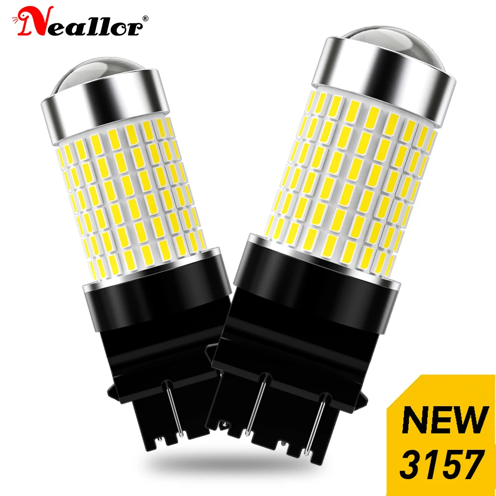 

2x 7443 7444 T20 W21/5W LED Light For Lada Kalina Granta Vesta DRL LED Bulbs 12V 6500K White Super Bright 3030 SMD T25 7506 1157