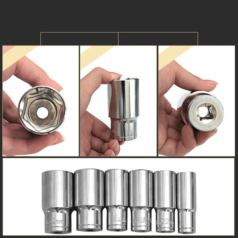 

8mm-32mm Chorme Steel Socket Extension Sleeve Hand Tool For 1/2 Drive Wrench